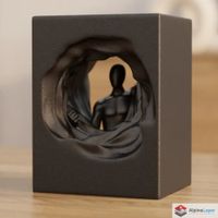 Look Inside Modern Abstract Sculpture - 3D Printed