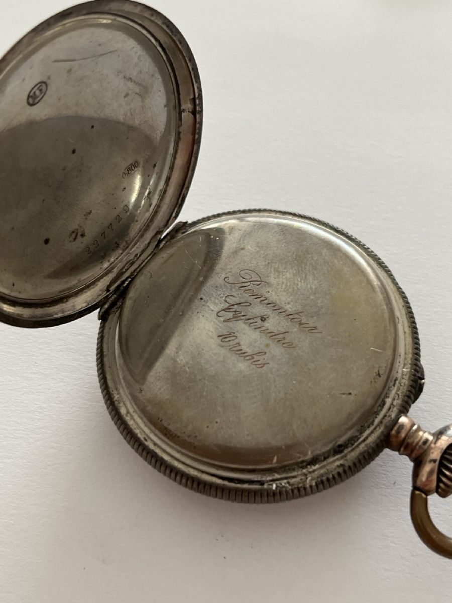 Orologi: Antike Taschenuhr 0,800 Silber  – Usato da Rheineck venduto da UhrenReinhardt 2