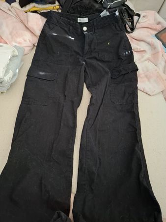 Cargo Hose Zara schwarz Grösse 38 gebrauchter Zustand