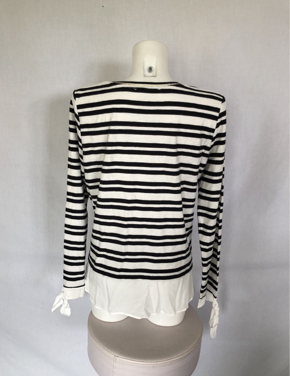Promod Maglioni & Felpe: Pull-chemise rayé noir blanc Promod 40-42 – Nuovo (secondo la descrizione) da Coppet venduto da Vanessamode 1