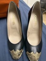 Chanel Pumps Gr.39 schwarz/gold - Limited edition
