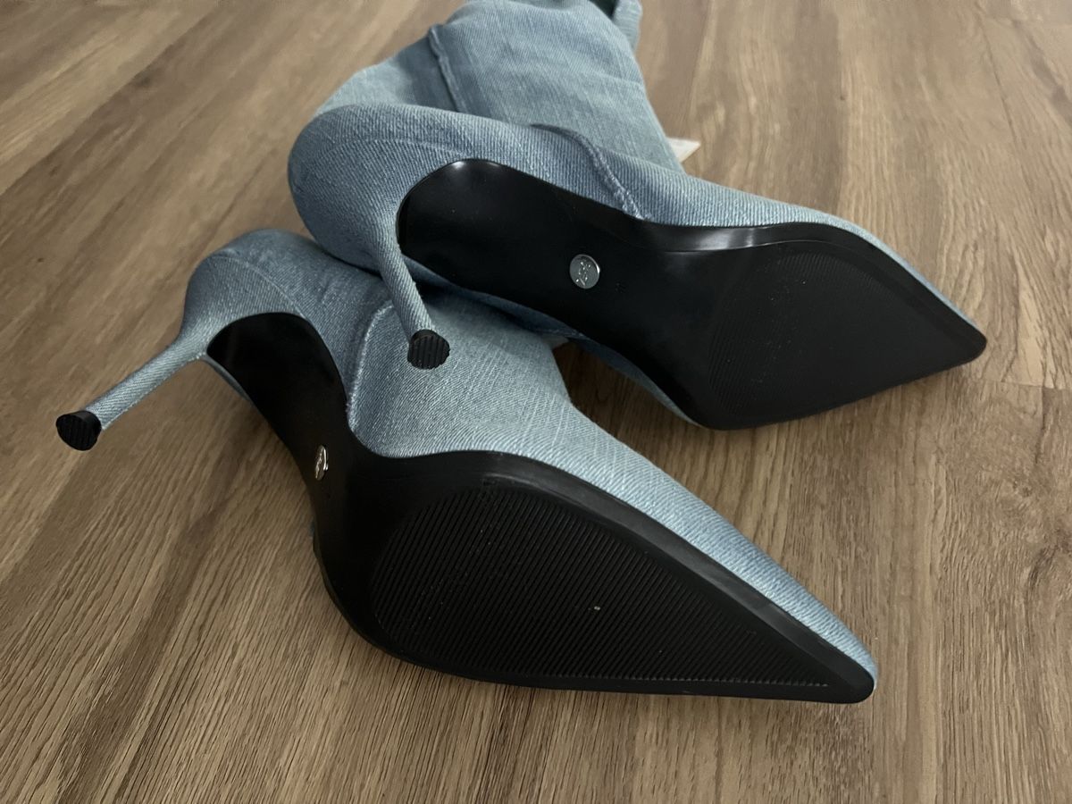 Zara Damenschuhe: Zara Jeans Stiefel, hellblau, Gr. 40 – Neu und originalverpackt aus Jona von Ancci 2