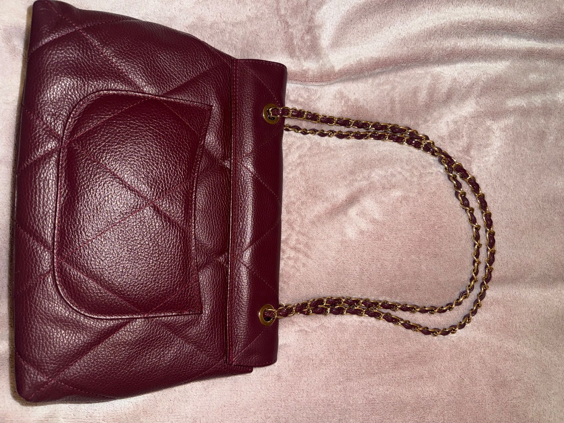 Borse da donna: Sac à main en cuir véritable violet – Usato da St-Maurice venduto da Sandrinette123 6