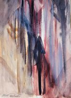 Lill TSCHUDI (1911-2004), Original, Aquarell, Tannenwald