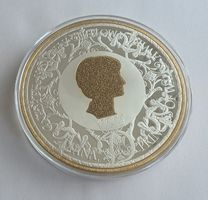 Münze Prinzessin Diana -  versilbert und teilvergoldet