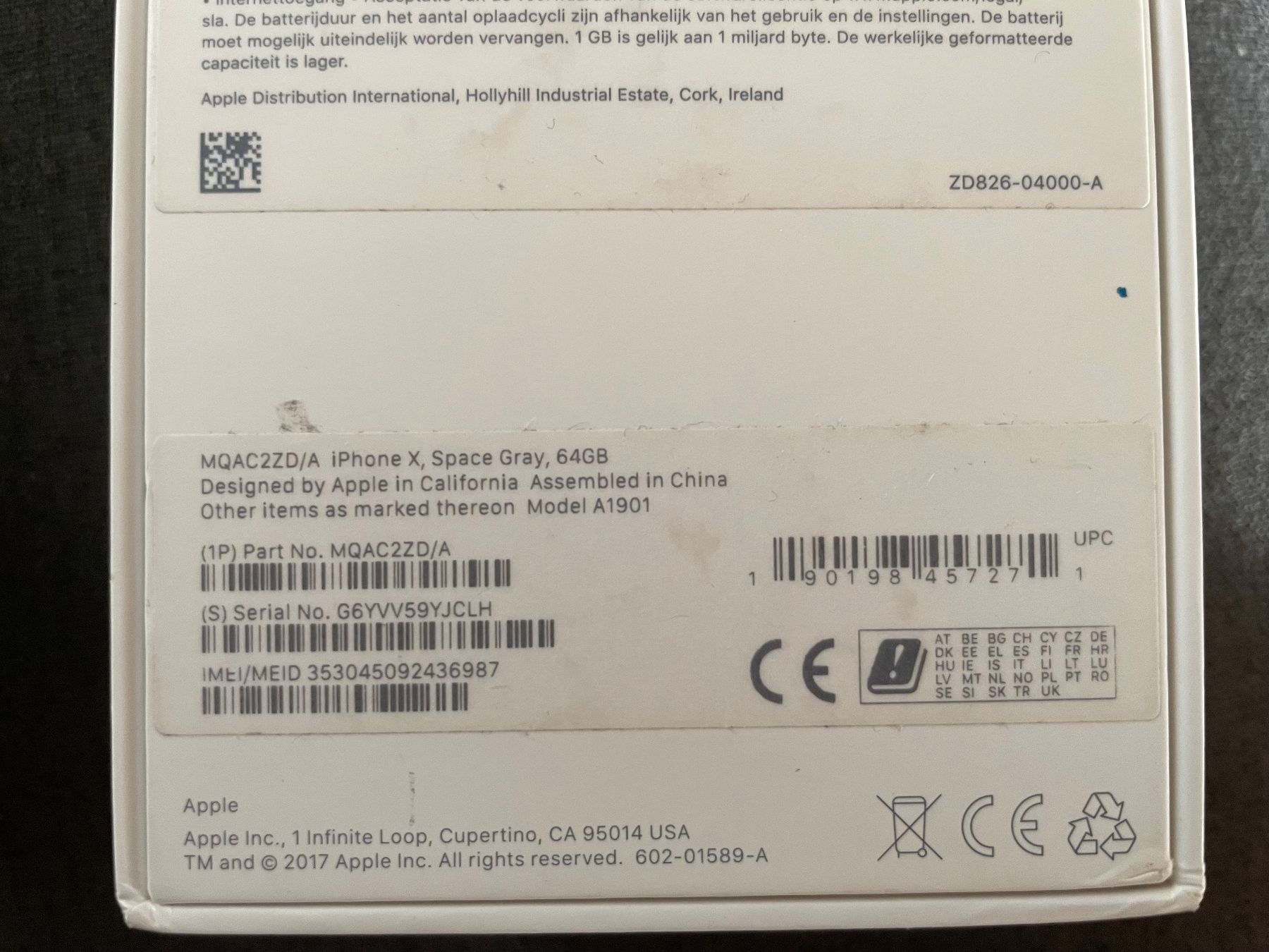 Apple Portables: iPhone X Space Gray 64GB – D'occasion à Kreuzlingen par CrestaNr.1 2