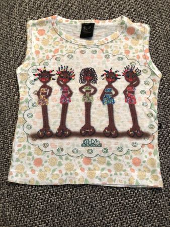 Ärmelloses Baby T-Shirt mit Glitzersteinen, Gr. 62