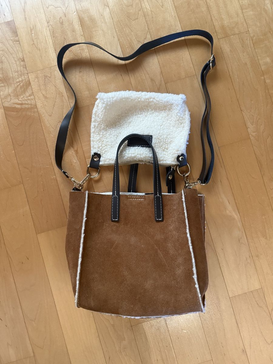 Taschen für Damen: Suede Shearling Handtasche, neuwertig, Top! – Neu (gemäss Beschreibung) aus Uitikon Waldegg von ZH81 5