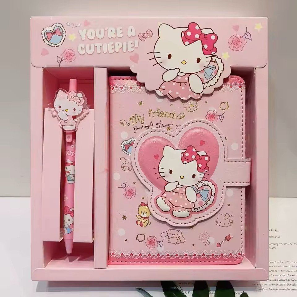 Hello Kitty Blocchi: Hello Kitty - Bloc-notes et stylo roses - Neuf – Nuovo e nell'imballaggio originale da Allens venduto da MADE.IN.ROCK.N.ROLL