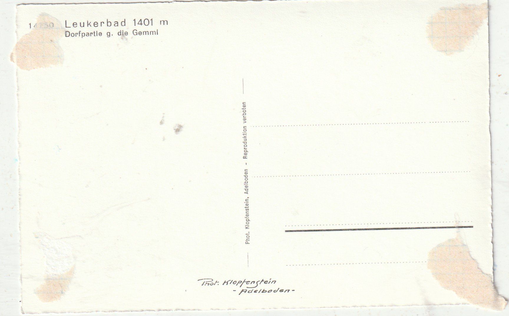 Cartoline postali: Leukerbad Dorfpartie – Usato da Lumbrein venduto da made02 1