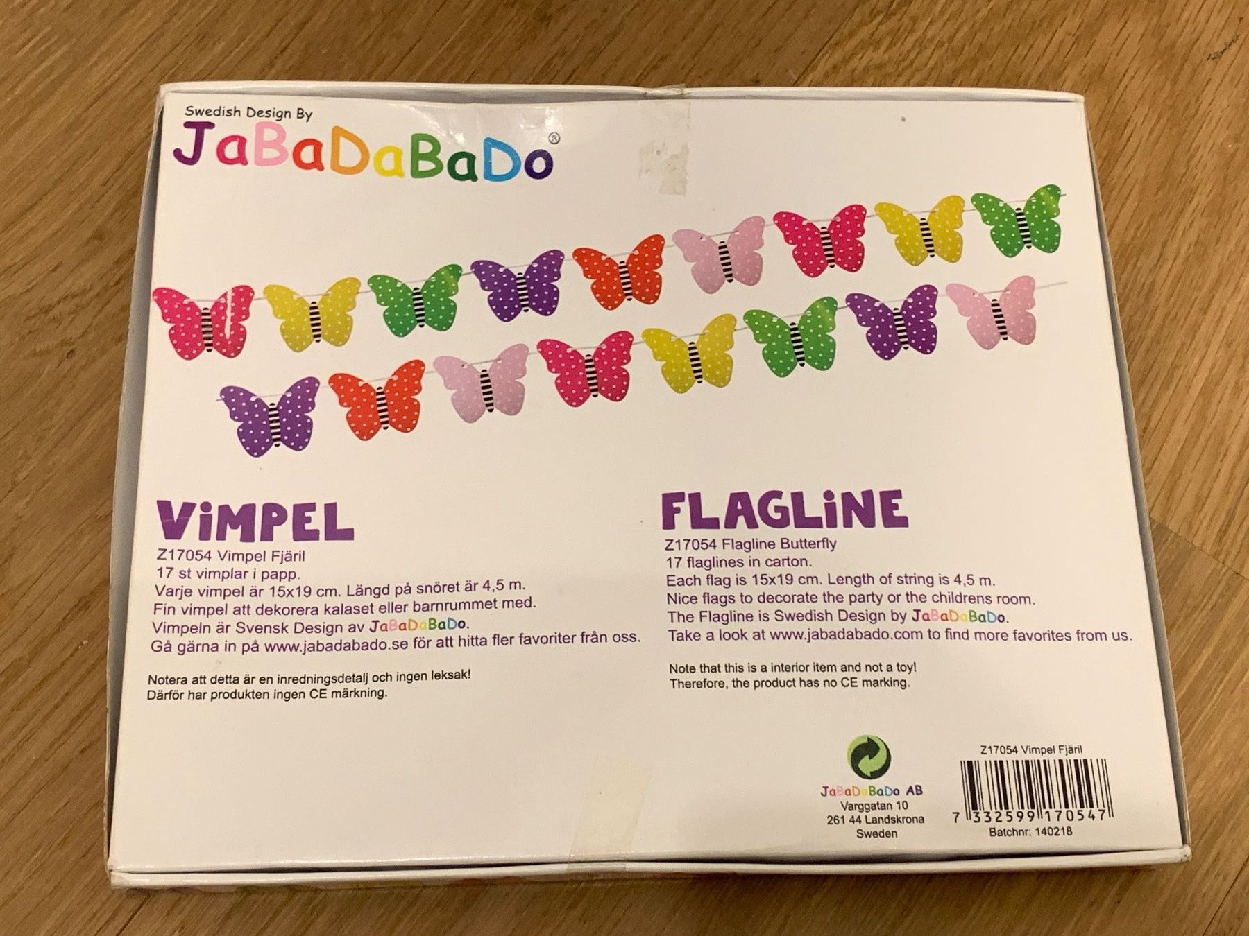 Tutte le decorazioni: Wimpelkette / Flagline Schmetterlinge Karton – Usato da Signau venduto da stalder-langenegger 1