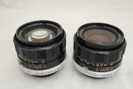 LETZTE Gelegenheit 2 Olympus Aut Zuiko FTL M42 28 & 50mm 1.4
