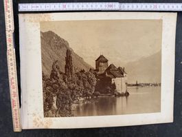 Veytaux VD Schloss Chillon Genfersee Foto auf Karton