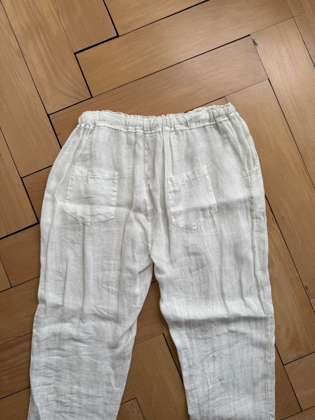 Pantaloni: MADE IN ITALY - Leinenhose weiss S – Usato da Zürich venduto da Diazaio 2
