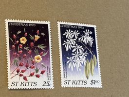 Weihnachtsmarken St. Kitts 1993 25c & $1.60