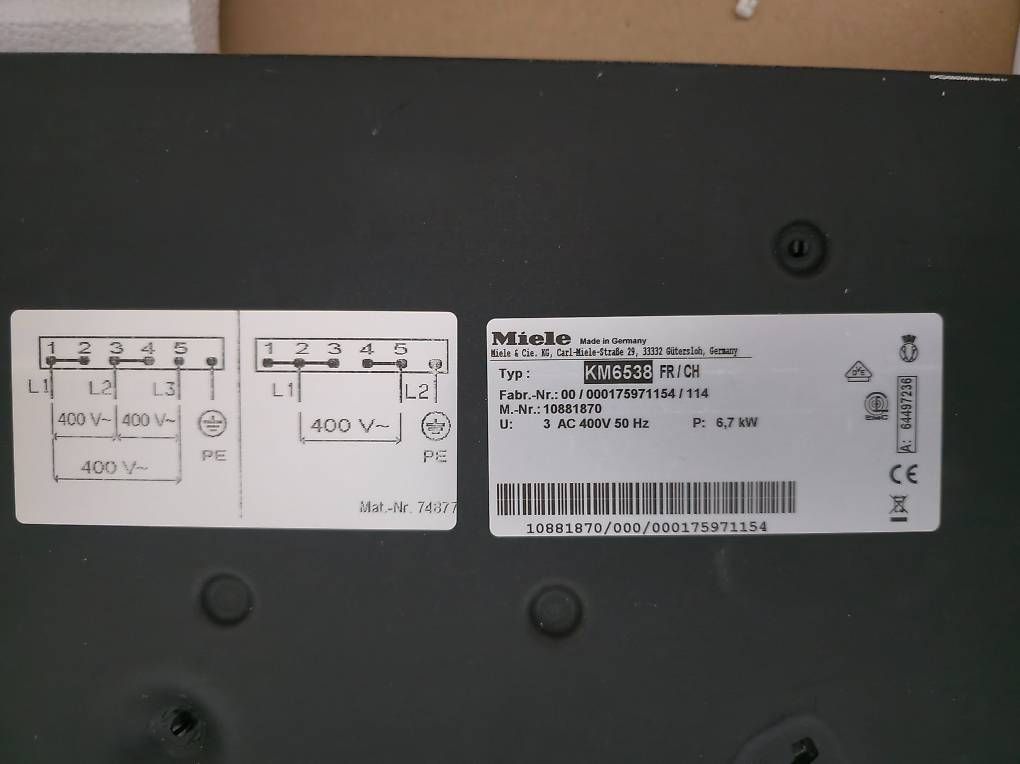 Cuisinières: Miele Kochfeld KM 6538 FR / CH – D'occasion à Oberwil BL par Falke2TM 1