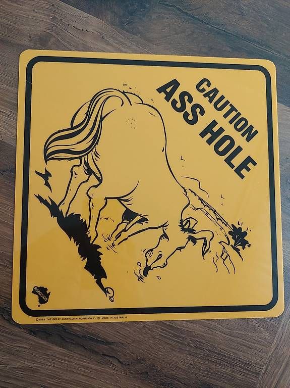 Ecriteaux: Warnschild "Caution Ass Hole" – D'occasion à Embrach par pz78