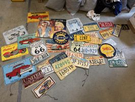 Vintage US-Schilder & Kennzeichen Sammlung – USA – Auto 