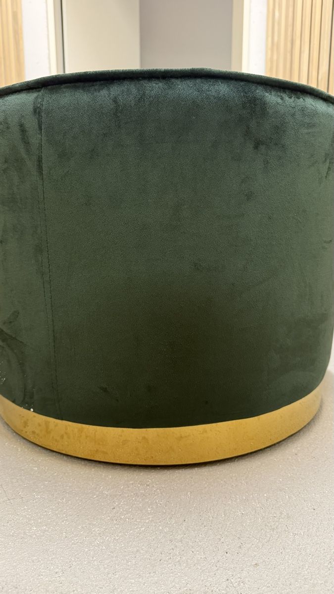 Tabourets: Samt-Hocker dunkelgrün, Antik-Gold-Rand – D'occasion à Brunnen par A.lya06