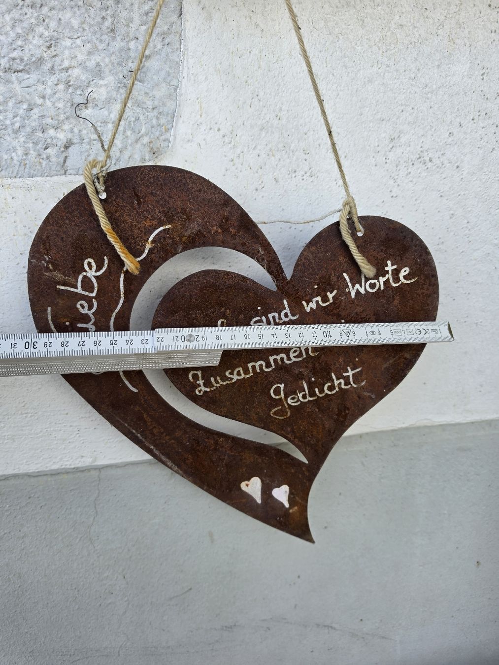 Alle Dekorationen: Dekoherz Edelrost mit Spruch "Liebe... – Gebraucht aus Laupersdorf von Withelady 2