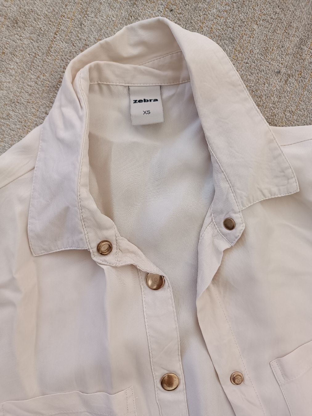 Tuniken: TUNIQUE ZEBRA VISCOSE CRÈME XS – Gebraucht aus Sierre von shirley04 5