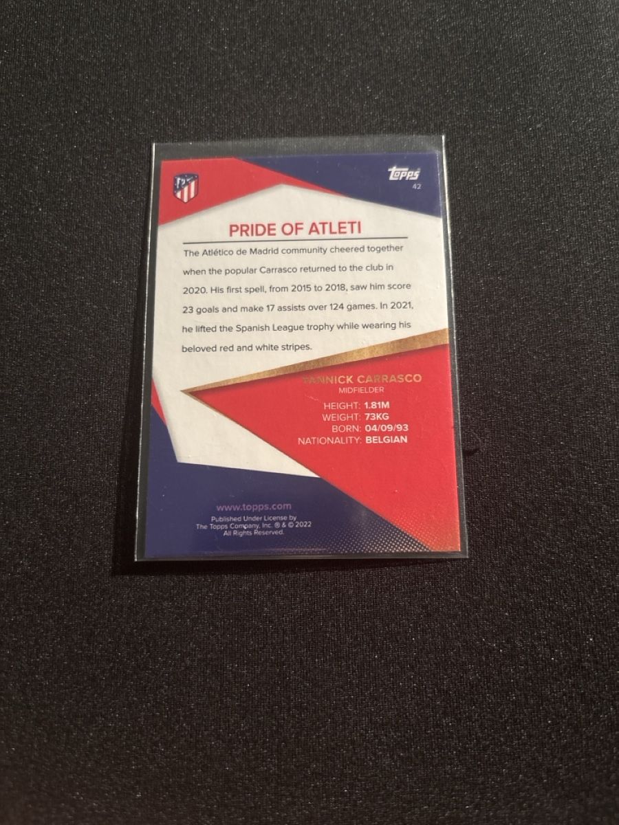Topps Carte collezionabili: Topps Team Set - Atlético Madrid - Yannick Carrasco -  – Usato da Kaiseraugst venduto da Baum_12 1