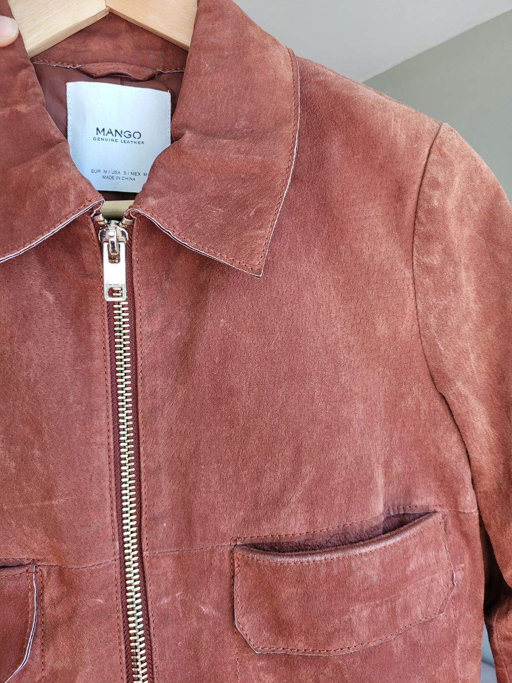 Mango Jacken: Mango Lederjacke Damen braun Grösse XS – Defekt aus Bern von ralella 1