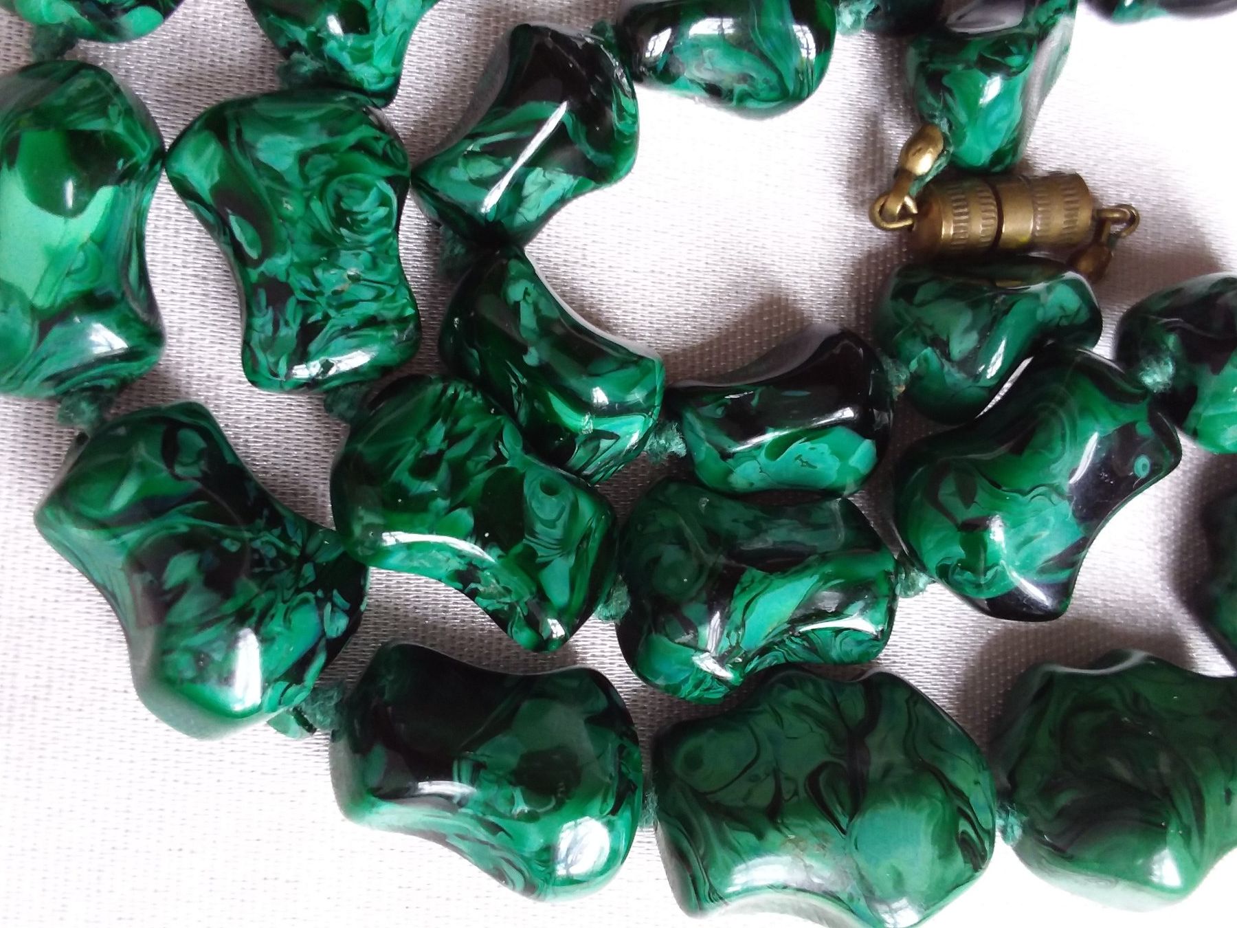 Murano Ketten: Vintage alte MURANO Malachit Glas Halskette Collier – Gebraucht aus Zürich von helsan 1