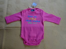 NEUER Body neonpink "Gseht mis Füdle ..." Gr. 74/80 - 260731