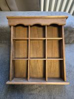 Setzkasten für Sammler, Miniatursetzkasten, Wandvitrine