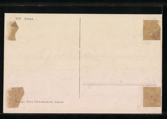 Cartoline postali: Arosa, Teilansicht mit Kirche und Bergpa – Usato da Berlin venduto da bartko-reher 1