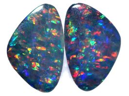 Australische Coober Pedy Opal Dubletten Paar 4.90Cts.