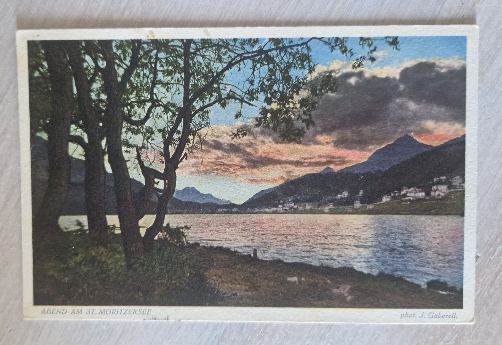 Cartoline postali: Abend am St. Moritzersee 1926 – Usato da Ebikon venduto da Donar50