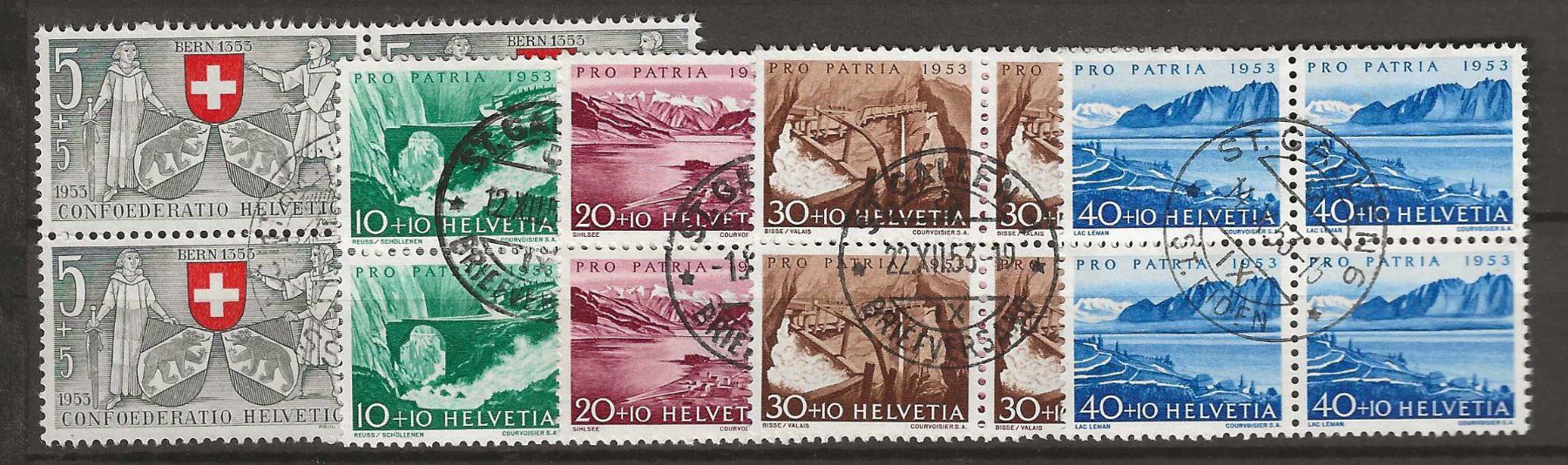 Tutti i francobolli: PP053 - Pro Patria 1953 B4 obl. St- Gallen – Usato da Trélex venduto da Phil_Albert