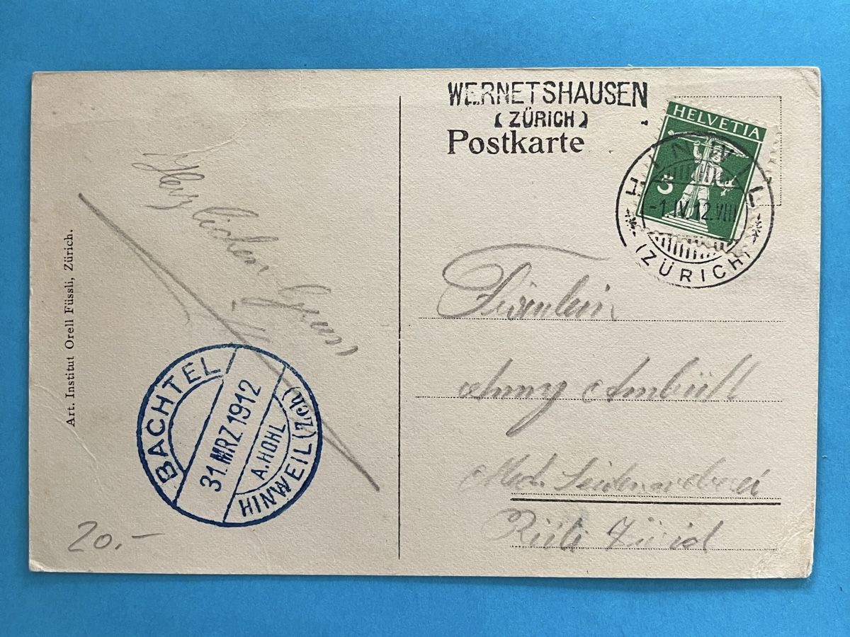 Cartoline postali: Alte Ansichtskarte Bachtel-Kulm 1912 – Usato da Bauma venduto da Baumer71 1
