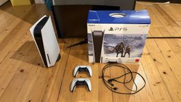 Sony PS5 Disc Version inkl. zubehör, 2 Controller, Monitor