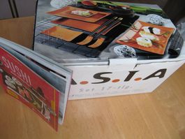 Sushi-Set: Geschirr ASIA + Buch + Bambusmatten / Zubehör