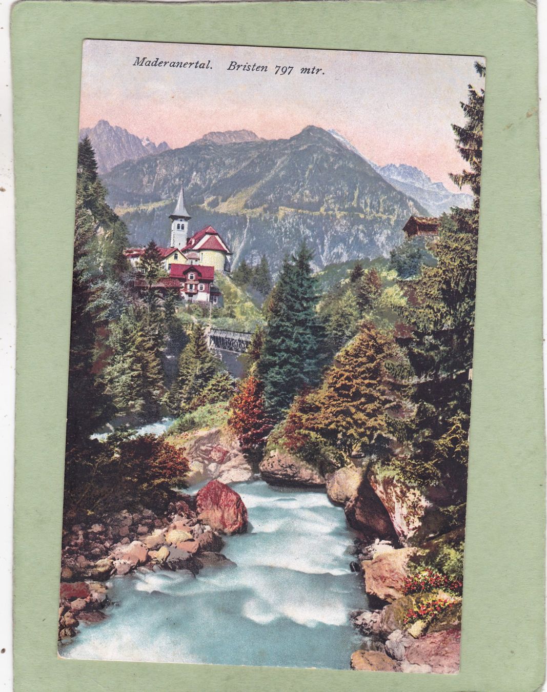 Ansichtskarten: Maderanertal Bristen 1920 – Gebraucht aus Herisau von Lisegrat2008