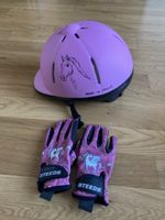 Reithelm mit Handschuhen🦄-Set, Top Zustand, Gr. S