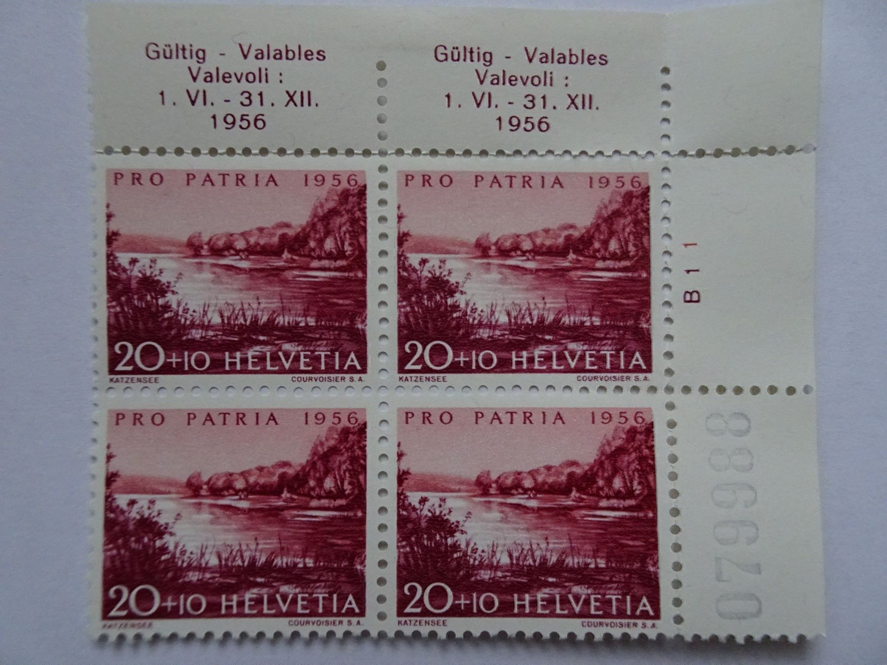 Tutti i francobolli: PP 1956** – Nuovo (secondo la descrizione) da Aadorf venduto da Chnorli-Furz 4