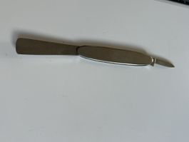 Klappmesser mit Brieföffner Metall silberfarben(2S4)
