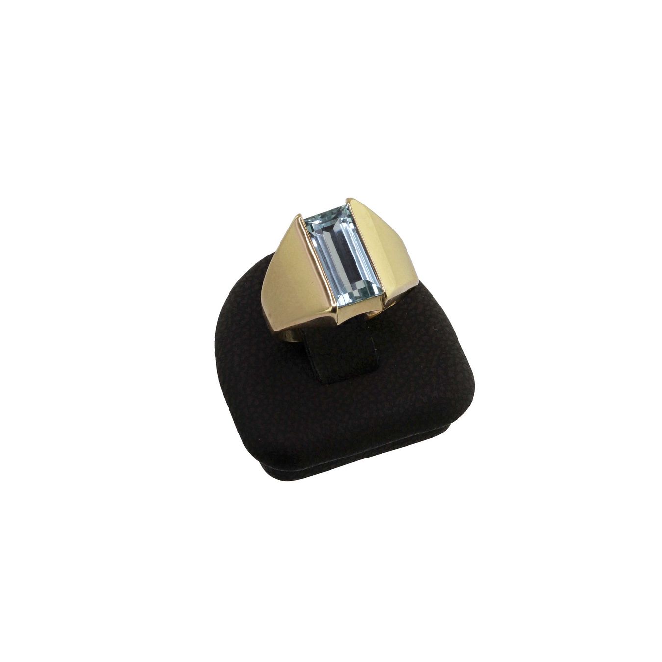 Anelli: Aquamarin Ring, aus den 1940er Jahren – Usato da Zürich venduto da Vintage-Jewellery 1