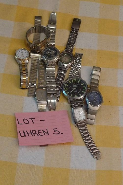 Orologi: LOT-UHREN 5. – Difettoso da Bern venduto da bn1640 3