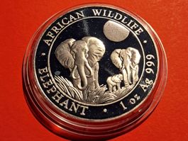 1 UNZE OZ ELEFANT 2014 SILBER ELEPHANT SOMALIA