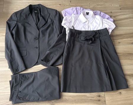 ESPRIT Anzug-Set (Blazer/Hosen/Jupe) - Gr. 36/38 - grau -NEU