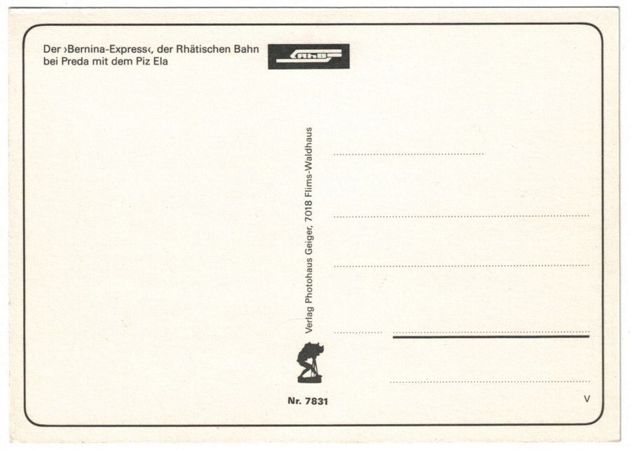 Cartoline postali: Bernina-Express bei Preda – Usato da Frauenfeld venduto da POML 1
