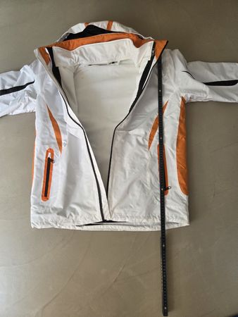 Herren skijacke inkl softshelljacke weiss orange Grösse L 