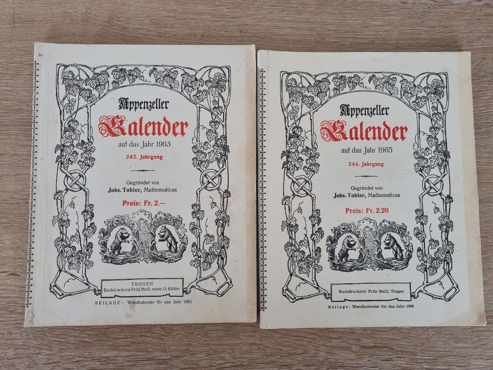 Libri: 7 Appenzellerkalender antik  – Usato da Abtwil SG venduto da danikari 2