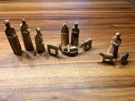 Set Krippenfiguren Holz 12-teilig