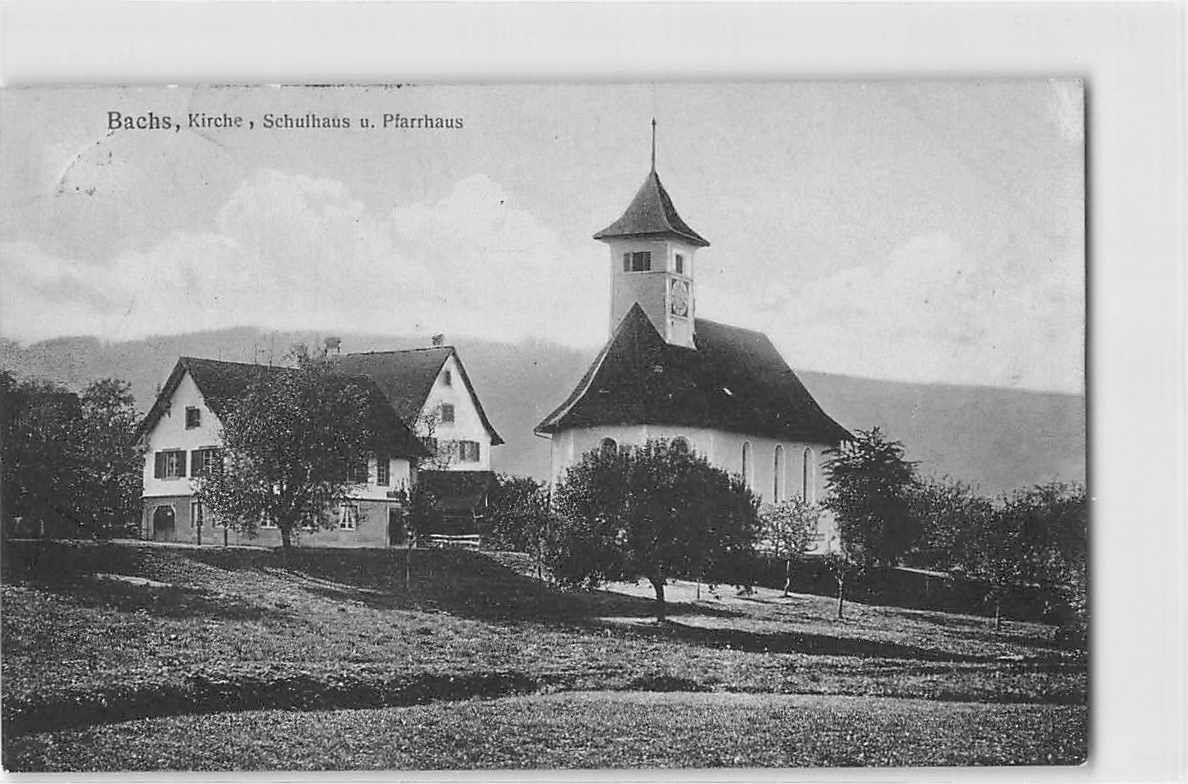 Cartoline postali: TOP Ansichtskarte: GRUSS aus BACHS ZH 1919 – Usato da Lufingen venduto da Rac0
